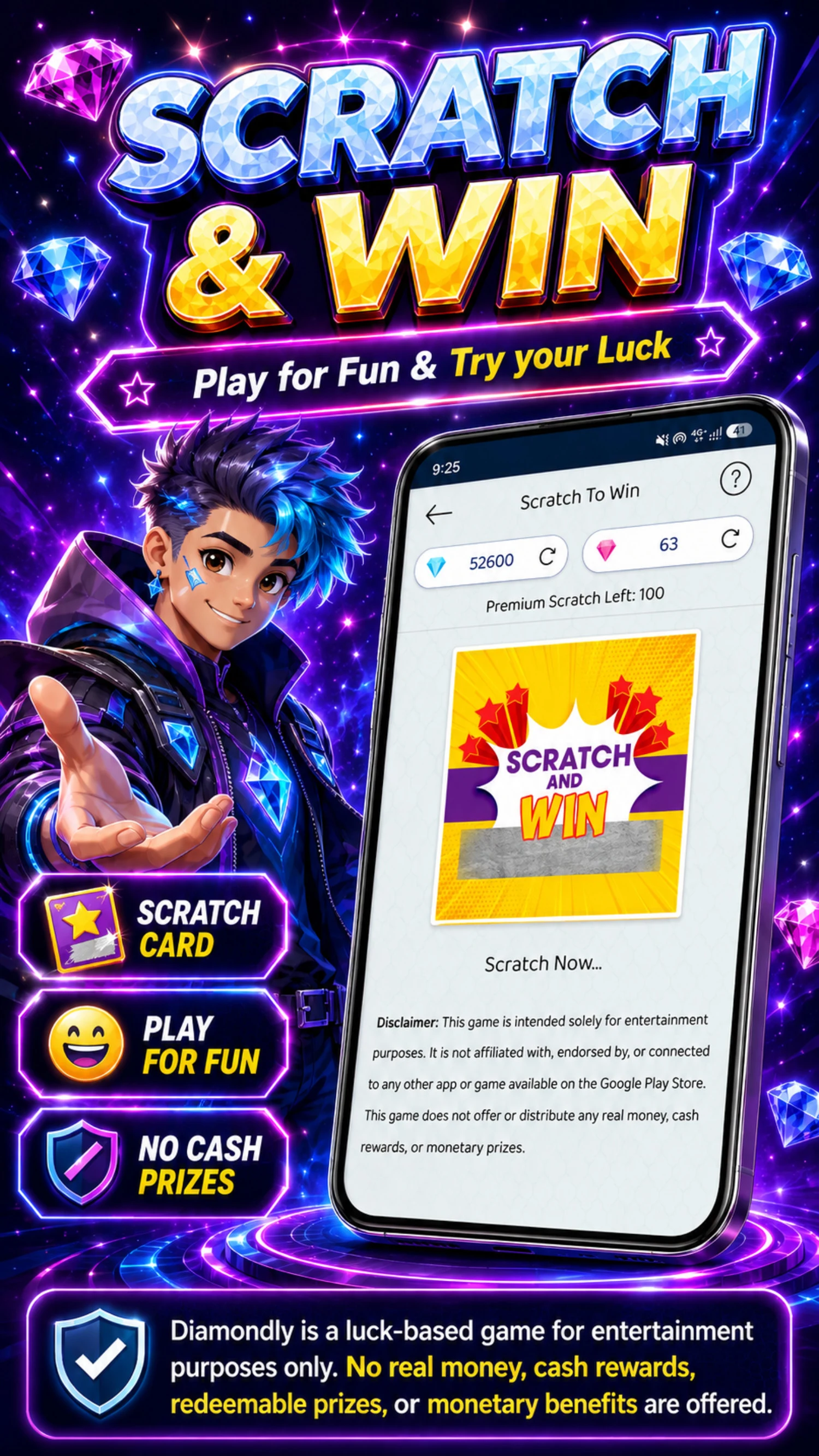 Diamondly: Play Win FFDiamonds screenshot