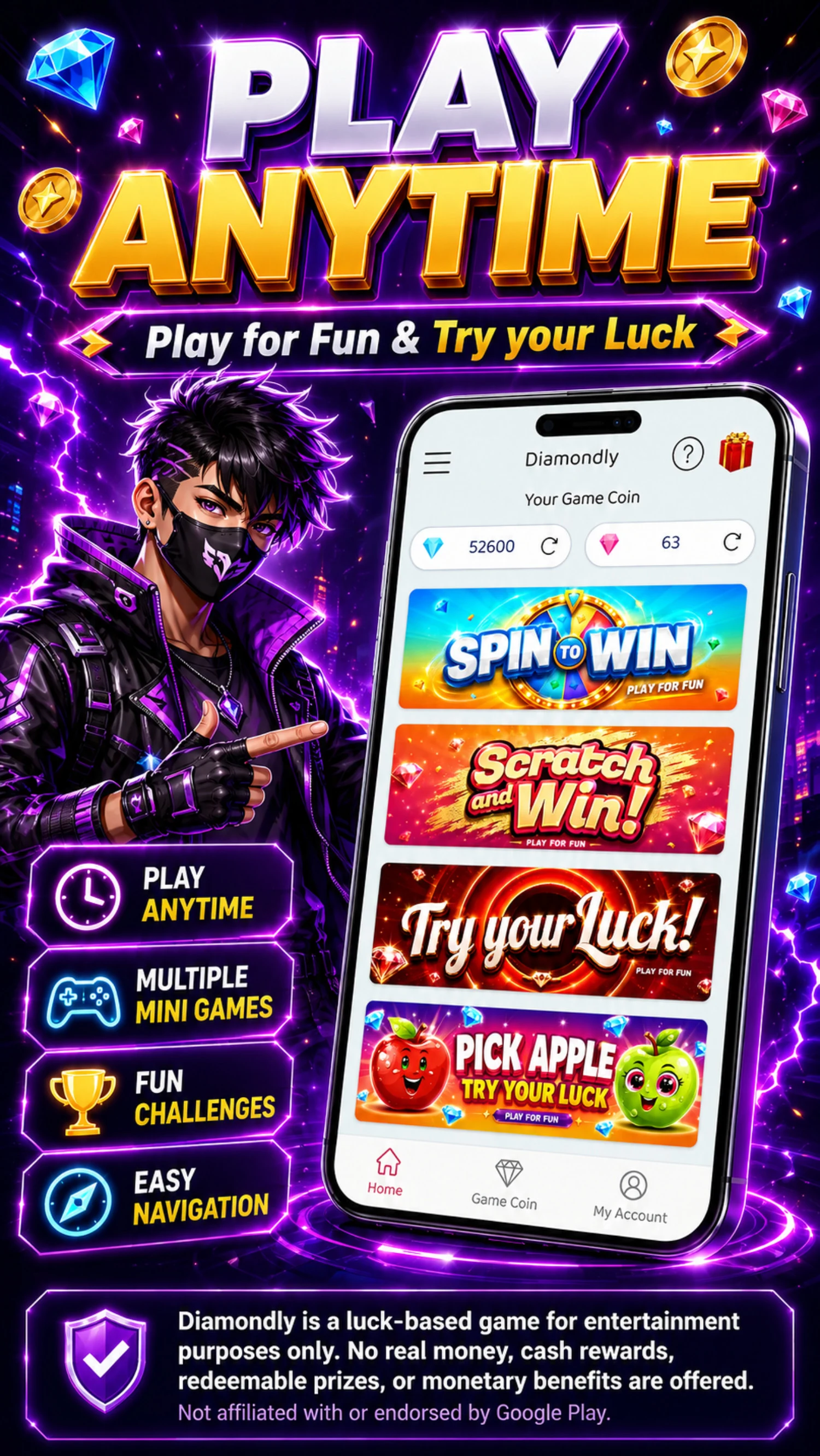 Diamondly: Play Win FFDiamonds screenshot